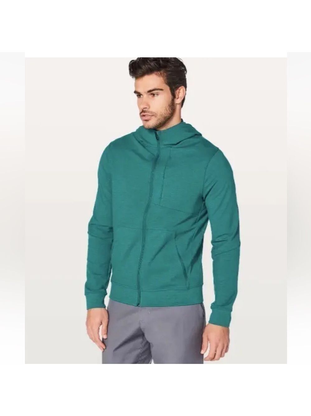 Lululemon City Sweat Full Zip Hoodie Teal Blue Mens M
